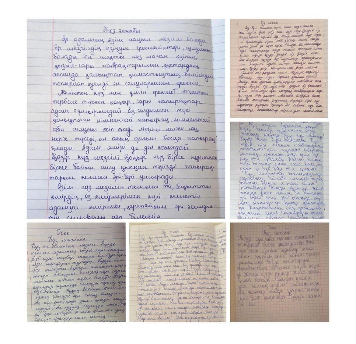 “Күз ғажабы” тақырыбында  эссе жұмысы