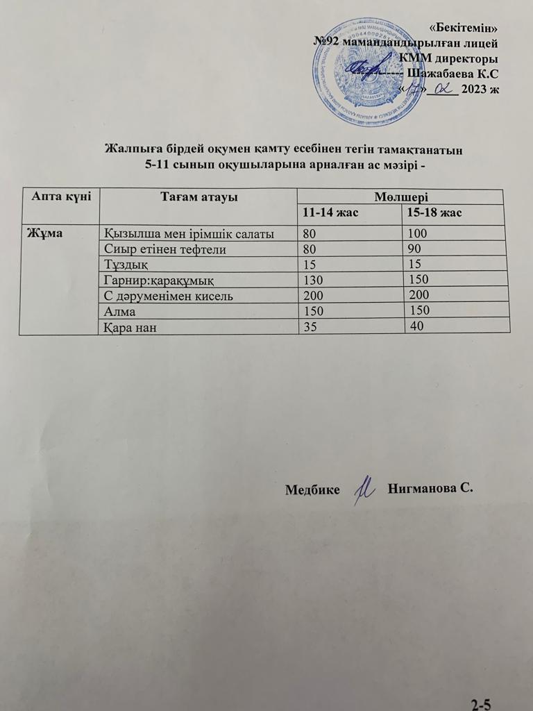 Ас мәзірі-17.02.2023 жыл