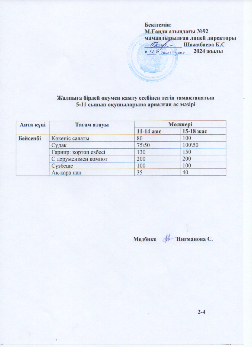 Ас мәзірі-12.12.2024ж