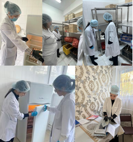 Лицейдің асханасының жұмыстарын тексеру