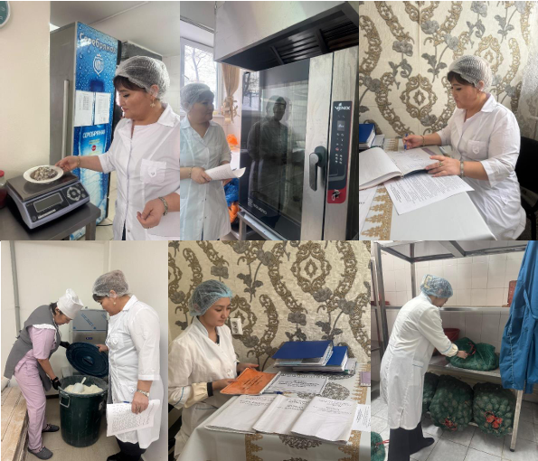 Лицейдің асханасының жұмыстарын тексеру