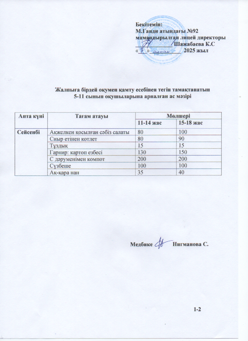 Ас мәзірі-04.02.2025ж