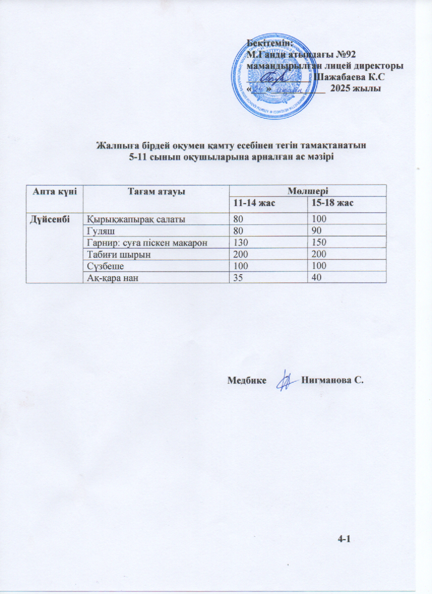 Ас мәзірі-24.02.2025ж