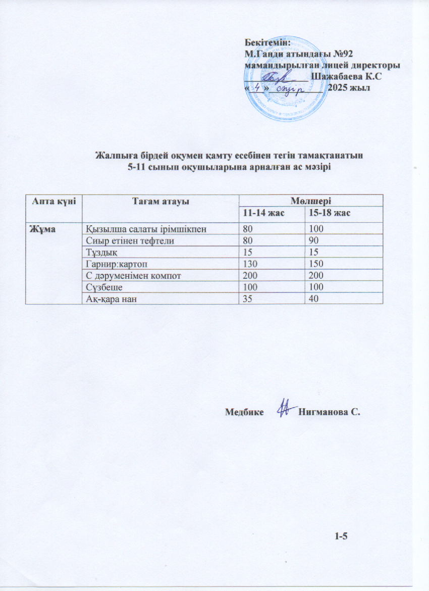 Ас мәзірі-04.04.2025ж