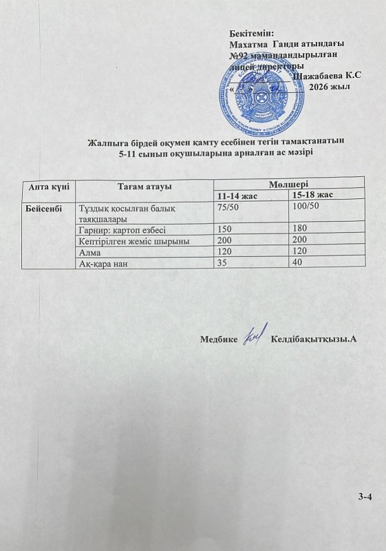 Ас мәзірі 19.02.2026 жыл
