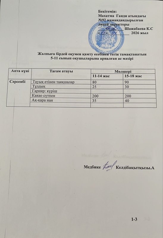Ас мәзірі 08.04.2026 жыл